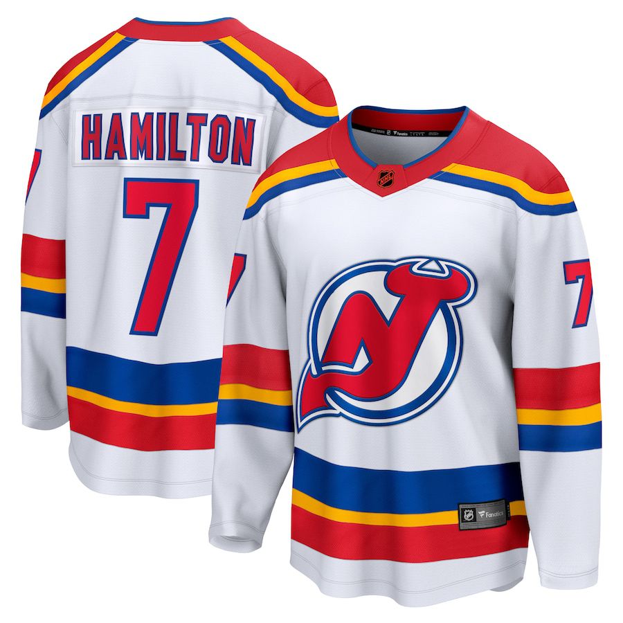Men New Jersey Devils 7 Dougie Hamilton Fanatics Branded White Special Edition Breakaway Player NHL Jersey